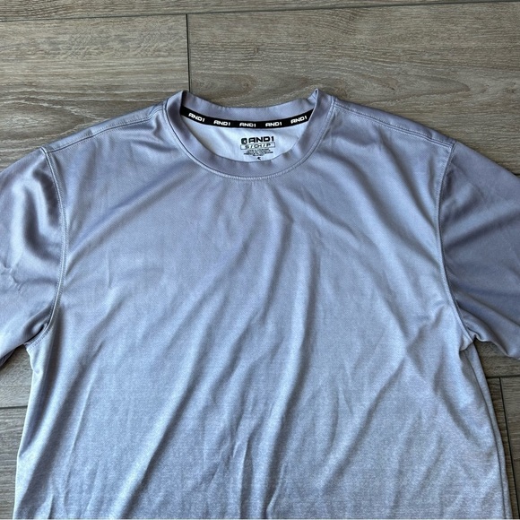 AND1 Mesh Ombre Crew Neck Short Sleeve Shirt - Picture 7 of 15